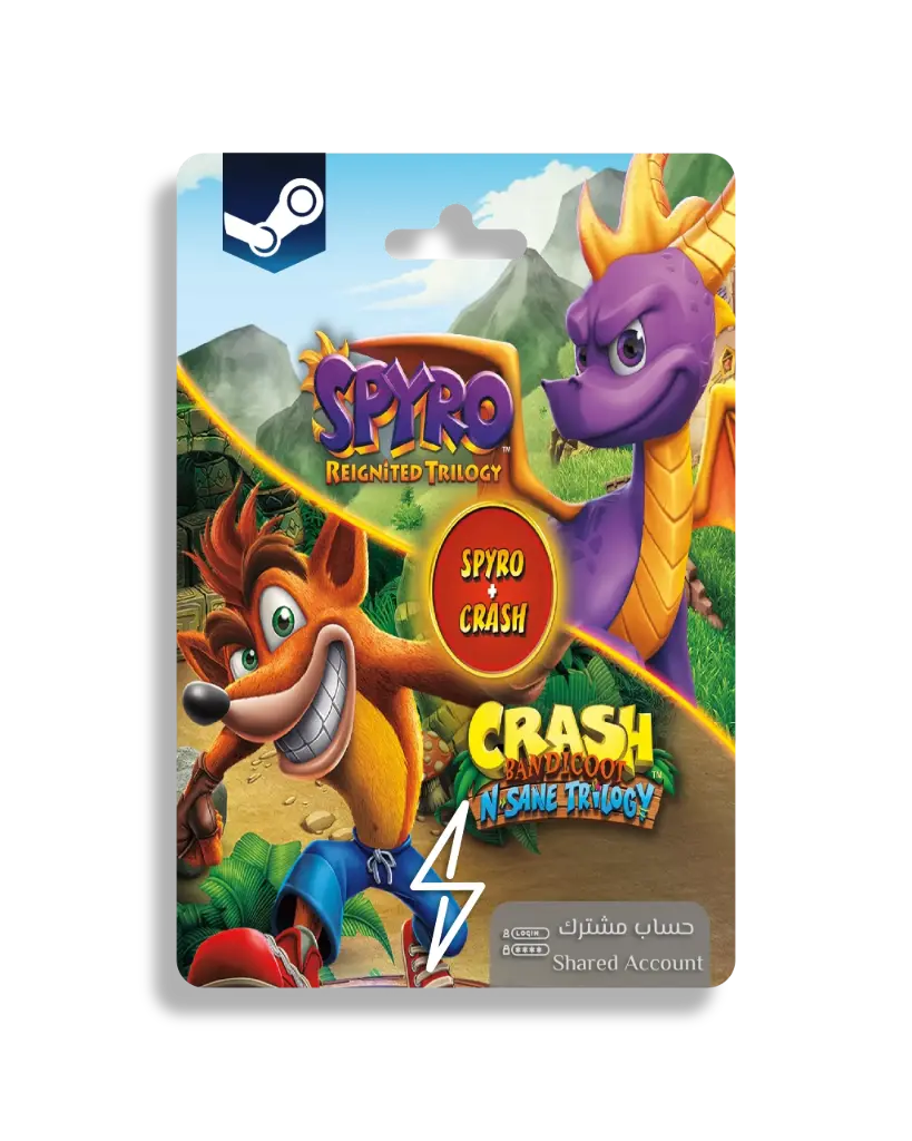 All Crash bandicoot Games + Spyro - Shared Account (Steam) 